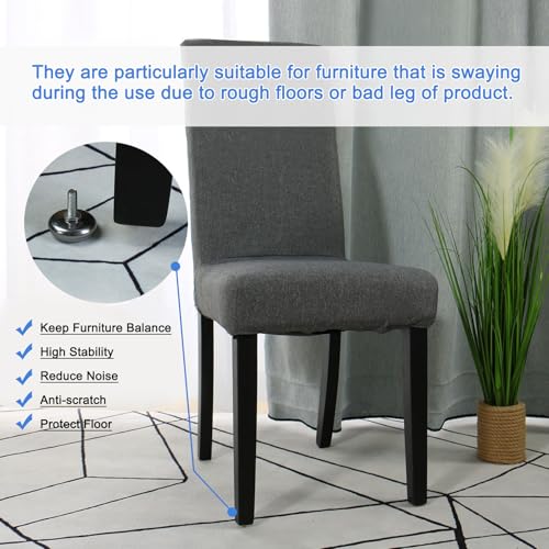 uxcell 12Pcs M6 Thread Furniture Feet Levelers, 28x10mm Adjustable Leveling Table Feet, Screw on Furniture Glide Leveling for Chair Stool Legs, Black - color: Black, size: M6 x 28 x 10mm