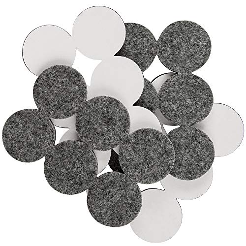 SOFTTOUCH 1 1/2" Round Heavy Duty Felt Furniture Pads for Effortless Moving and Surface Protection Across Hardwood, Tile & Laminate Floors, Gray (24 Pack) - color: Grey, size: 1-1/2 Inch (24 Count), style: Standard Pack