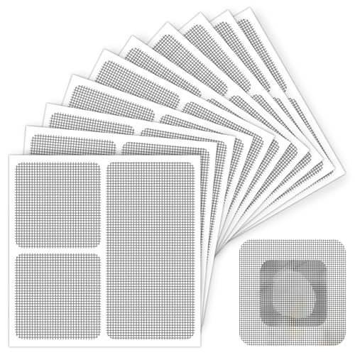 Window Screen Repair Patch, 10 Patches, 4"*1.9" & 1.9"*1.9", Gray, 3-Layer Strong Adhesive Window Screen Mesh Tape, Repair Kit for Window and Door Screen Tears Holes - color: Gray, size: 4"*2" & 2"*2"