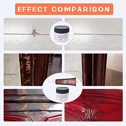 Wood Furniture Repair Kit - 18 Colors Wood Filler Hardwood Laminate Vinyl Floor Repair Kit Wood Putty Cabinet Touch Up Kit - Cover Scratches, Stains, Holes for Table, Door, Veneer, Cherry, Walnut