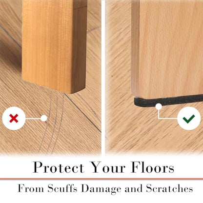 Fursafe&Q Non Slip Furniture Pads - Furniture Grippers for Hardwood Floors, 30 PCS Brown Non Skid Pads for Furniture Legs, Self Adhesive Rubber Furniture Floor Protectors - Keep Furniture in Place - size: 30 Pcs Rectangular