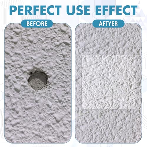 Pangda 20 Pack Self Adhesive Drywall Patch Stickers 3.9 x 3.9 Inch Pre Textured Paintable Wall Hole Patch Wall Patches for Holes Drywall Repair Tape for Walls Ceilings and Plaster Surfaces