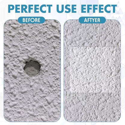 Pangda 20 Pack Self Adhesive Drywall Patch Stickers 3.9 x 3.9 Inch Pre Textured Paintable Wall Hole Patch Wall Patches for Holes Drywall Repair Tape for Walls Ceilings and Plaster Surfaces