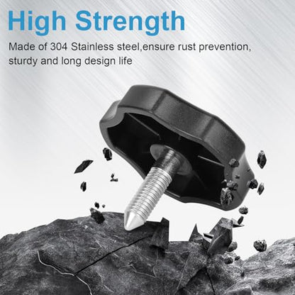 2 PCS Soft Top Window Frame Knob Screws Bolts Door Surround Knobs with Pin Compatible with for 2007-2018 Jeep Wrangler JK JKU - size: Short 2 PCS