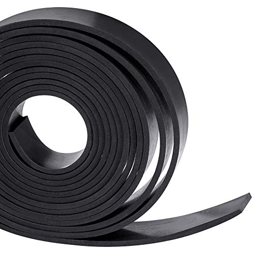 TORRAMI Solid Neoprene Rubber Strips Roll 1/8 (.125) inch Thick X 1 inch Wide X 10 Feet, for DIY Weather Stripping, Gasket, Seal - size: 1" Wide X 10' Long, style: 1/8 (.125)" Thick