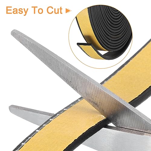 uxcell Weather Stripping 5/8" W x 5/64" T x 26ft L Adhesive Door Window Seal Strip Foam Seal Tape for Doors Window Insulation - size: 5/8"W x 5/64"T x 26ft L