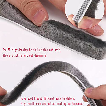 Weather Stripping Door Window Seal Strip 33 Ft, Selfadhesive Strong Adhesion, soundproofing, Draft Blocker, Dustproof, Suitable for Doors and Windows Cabinet Doors, 0.35 Wide X 0.35 Inch Thick, Gray - size: 33ft, 0.35'' Wide X 0.35'' Thick