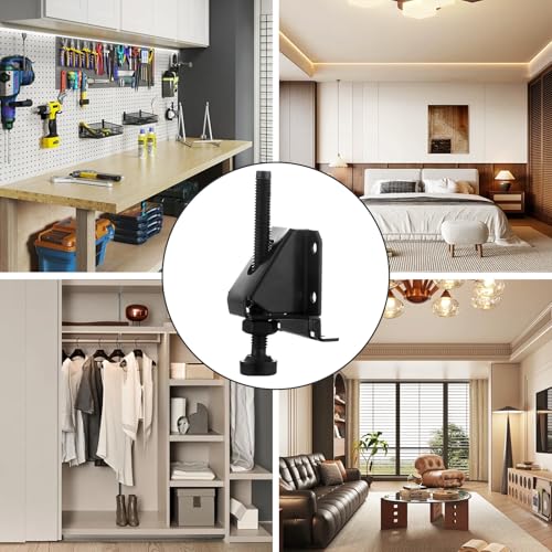 4 Pcak Adjustable Leveling Feet,Heavy Duty Furniture Levelers,Adjustable Furniture Feet,with Screws, Lock Nuts and Wrench,3 inch Adjustable Height, for Table, Cabinets