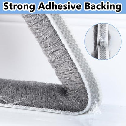 Door Gap Sliding Window High Viscosity Sealing Strip (0.4"x0.4"x32.8FT), Shock Absorbing Buffer Sound and Noise Reduction, Weatherproof Sealing Strip (Grey) - size: 0.4"x0.4"x32.8FT