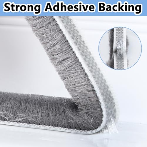 Door Gap Sliding Window High Viscosity Sealing Strip (0.9"x0.4"x32.8FT), Shock Absorbing Buffer Sound and Noise Reduction, Weatherproof Sealing Strip (Grey) - size: 0.9"x0.4"x32.8FT