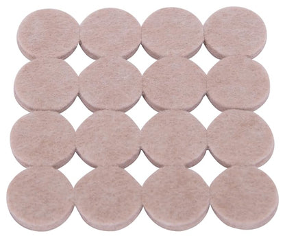 Rocky Mountain Goods Furniture Pads – 1" Round Felt Pads for Hardwood Floors – Beige – Heavy-Duty 3/16 Inch Thick – Protects Floors, Walls, and Tables – 16 Pack