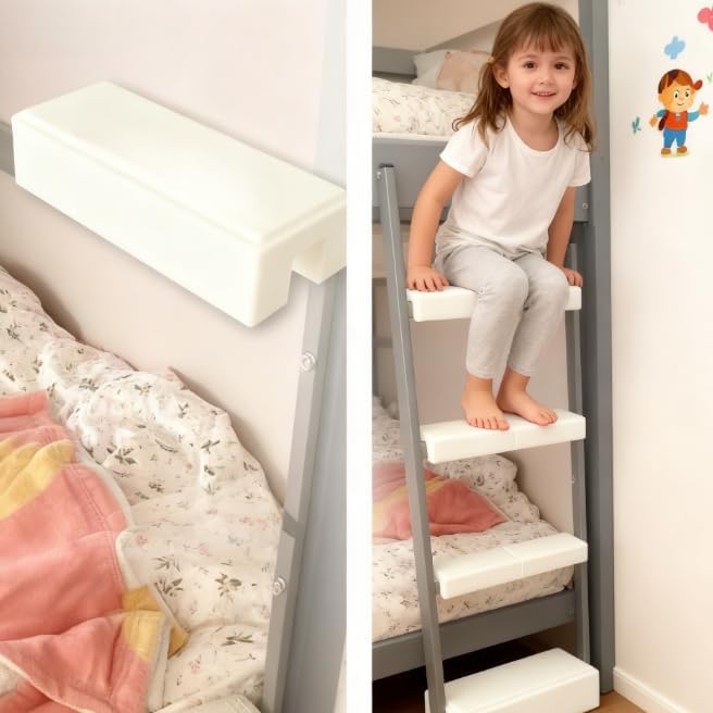 Bunk Bed Ladder Pads, 4-Pack Non-Slip Step Covers for Children and Adults, Secure Fit for Most Ladder Types, Slip-Resistant Protection