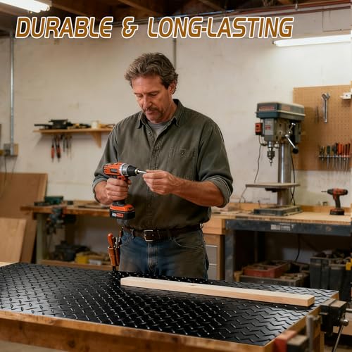 Work Bench Pad Mat, Top PVC Workbench Mat with Non-Slip Texture, 48" x 17" Scratch Stain Resistant Surface Protects Work Bench Tabletop Countertop for Woodworking Crafting Tool Protection