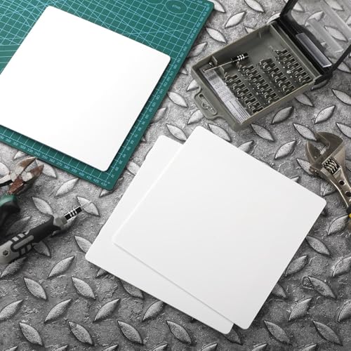 Sosation 6 Pcs Square Plastic Flat Blank Plate Wall Hole Cover Ceiling Cover Plate with 48 Pcs Double Faced Adhesive Tape for Ceilings or Wall(12 Inch) - size: 12 Inch