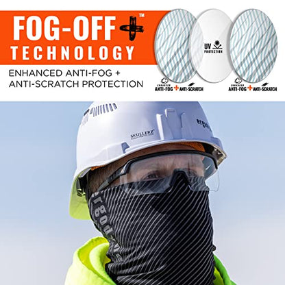 Ergodyne Skullerz AEGIR Anti Scratch Safety Glasses, Anti-Fog, ANSI z87.1 - color: Clear Lens