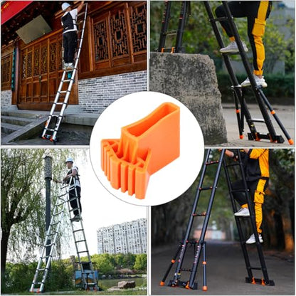 4pcs Ladder Foot Mats Non-Slip Rubber Covers Anti-Skid Ladder Feet Pads for Stability and Protection Heavy-Duty Set for Indoor and Outdoor Use