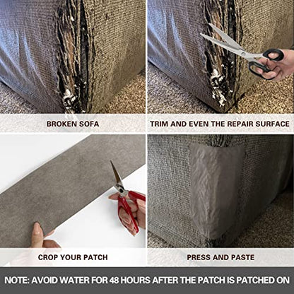 Azobur Velvet Repair Patch, Self-Adhesive Flannel Fabric Patch, Multi Colors, Microfiber Patch，Can be Used to Patch Sofas, Car Seats, Handbags, Jacket Holes and Tears (Brown) - color: Brown, size: 4" x 30"-2 ROLLS