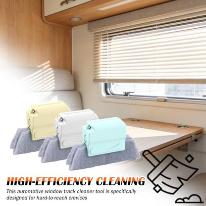 3PCS 2026 Upgraded Car Window Track Cleaner Kit,Hand-Held Window Track Cleaning Tools Kit for Windows Tracks,Narrow Gaps,Portable Windows Sill Cleaner Tool for Most Vehicles