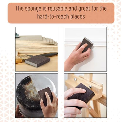 Bates- Paint Roller Kit, 15 pcs, 9" and 4" Roller Frames with Covers, 9" and 4" Plastic Paint Trays, Plastic Putty Knives, 4" Deck Stain Brush, Sanding Sponge, Wall Painting Supplies for Home Interior