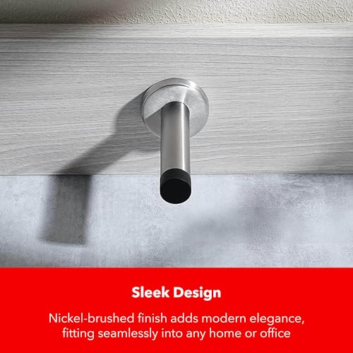 THIRARD 3.2" Wall-Mounted Door Stop – 304 Stainless Steel, Durable Design with Rubber Tip for Noise Reduction & Wall Protection – Rust-Resistant, Easy Installation, Ideal for Home & Office