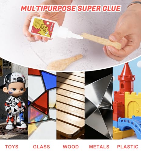 Super Glue for Plastic Fast-Drying Plastic Model Glue Strong Adhesive 3D Print, Car, PVC, Acrylic, Craft, Wood, DIY Craft 1.06 oz - size: 1.06 Oz