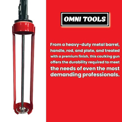 Omni Tools Dripless Caulking Gun, Adjustable Hand Caulk Gun No Drip, Hand Caulking Gun Tool, Siligun Caulking Gun 47500