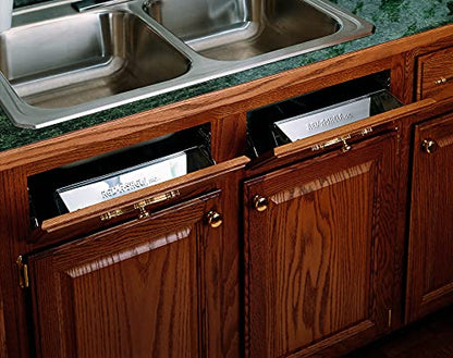 Rev-A-Shelf - 6541-14-52 - 14-1/4 in. Stainless Tip Out Sink Front Tray - size: 1.7" x 14.3" x 3"