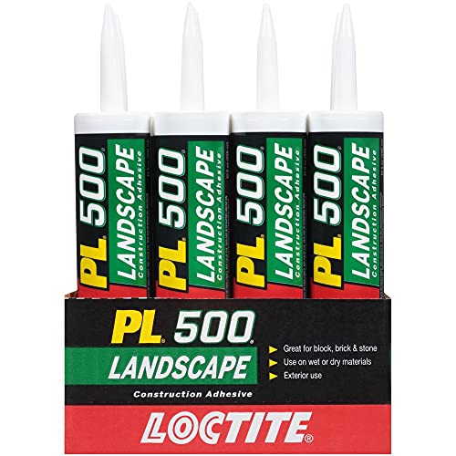 Loctite PL 500 Landscape Block and Paver VOC Construction Adhesive, Tan, 10 fl oz Cartridge, 1 Pack - size: Single, style: 10 Ounce Cartridge