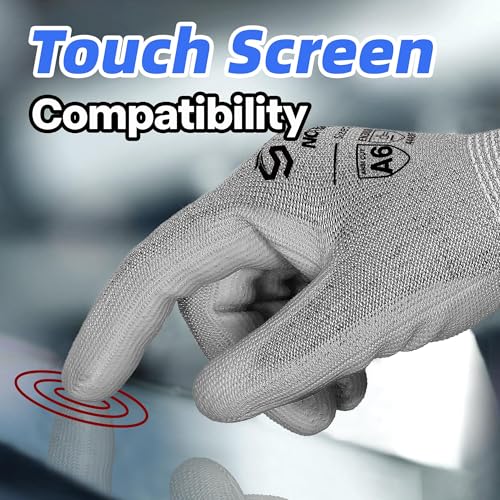 Schwer 12 Pairs Cut Resistant Gloves ANSI A6/A7 (Send Randomly) CR7120 Cut Proof Work Gloves, Touchscreen, for Men and Women Used for Woodworking, Glass Cutting, Construction, Car Repair, M - size: Medium, style: 12 Pairs-super Saver Set