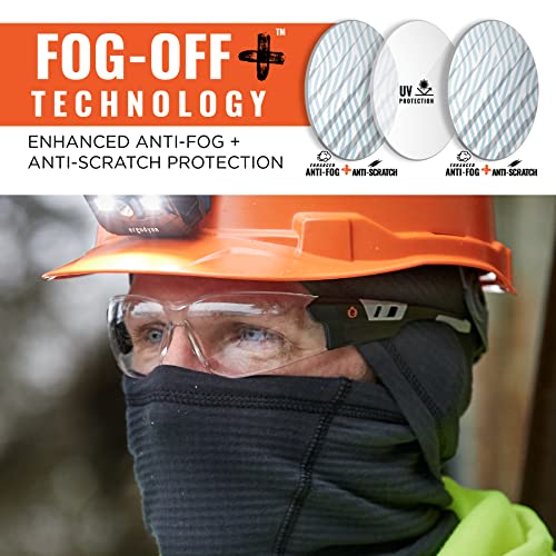 Ergodyne Skullerz SAGA Anti Scratch Safety Glasses, Anti-Fog, ANSI z87.1 - color: Clear Lens