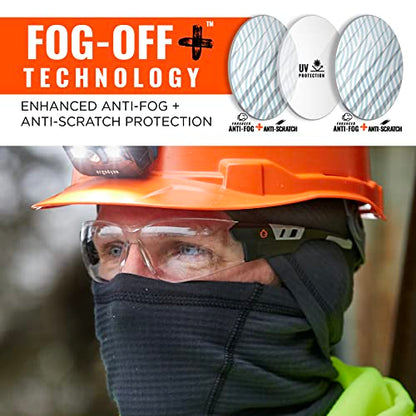 Ergodyne Skullerz SAGA Anti Scratch Safety Glasses, Anti-Fog, ANSI z87.1 - color: Clear Lens