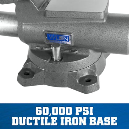 Wilton Mechanics Pro Bench Vise, 8" Jaw Width, 8-1/2" Jaw Opening, 4-1/2" Throat (Model 880M), Grey - size: 8 In.