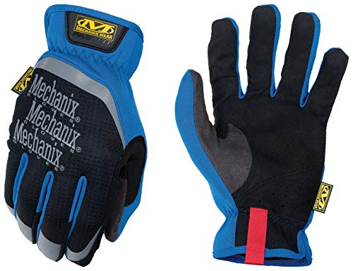 Mechanix Wear FastFit Work Gloves - Anti-Slip & Abrasion Resistant Heavy Duty Gloves - Touchscreen Compatible - Vibration Damping - Multipurpose Use - Small - Blue - color: Blue, size: Small, style: 1 Pair