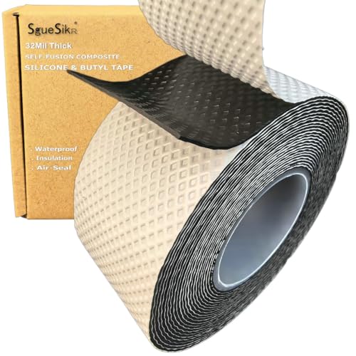 Silicone Butyl Composite Rubber Self-Fusing Tape(1.5" x 20FT) | IP67 Waterproof & 35KV Insulated | Extreme Cold/Hot Resistance | for Plumbing, Hose Repair, Pipe Leak, Electrical Joint, Handlebar Grip