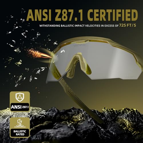 Shooting Glasses Anti Fog with High Definition Lenses, ANSI Z87+ Certified Tactical Safety Glasses for Men Women - color: D4-clear / Grey