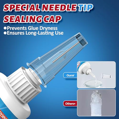 Plastic Glue Repair Kit, 35g Heavy Duty Super Glue for Plastic, Strong Adhesive for ABS, PVC, Acrylic, PLA, Miniatures, Model Cars, 3D Printing, Bonder Kit