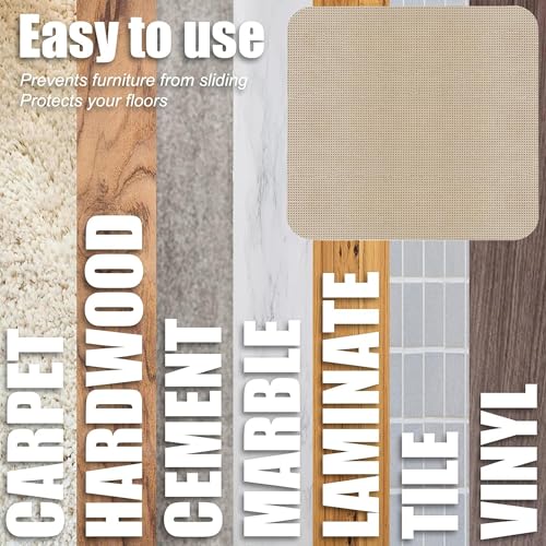 2Pcs Recliner Pads for Hardwood Floors Non Skid Furniture Gripper Pad Floor Rubber Mat Anti Slide Furniture Pad Hardwood Floor Protector Swivel Chairs Recliner Mats Non Slip Recliner Grippers(Camel) - size: Sq-Camel-2Pcs-30"x30"