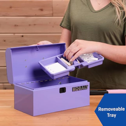 K.balt Retro Portable Mini Toolbox Lavender Steel Tool Box - color: Lavender, size: Retro