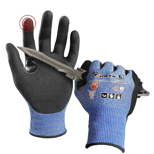 Schwer A4 AIR-SKIN Cut Resistant Work Gloves with Extreme Lightweight & Thin, Grip Glove for Fishing, Refined Work, Gardening Gloves for Yard, Touchscreen, 3D-Comfort Fit, Men Women Gifts, AR3900, S - color: Blue, size: Small