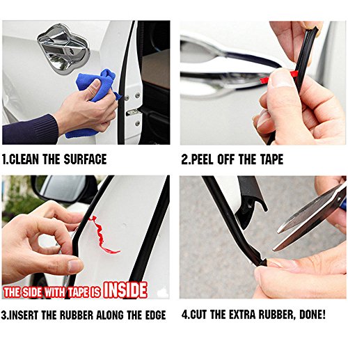 ESUPPORT 16ft 5M U Shape Car Door Moulding Rubber Scratch Protector Strip Edge Guard Trim Seal Gray - color: Gray