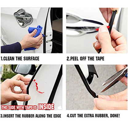 ESUPPORT 16ft 5M U Shape Car Door Moulding Rubber Scratch Protector Strip Edge Guard Trim Seal Gray - color: Gray