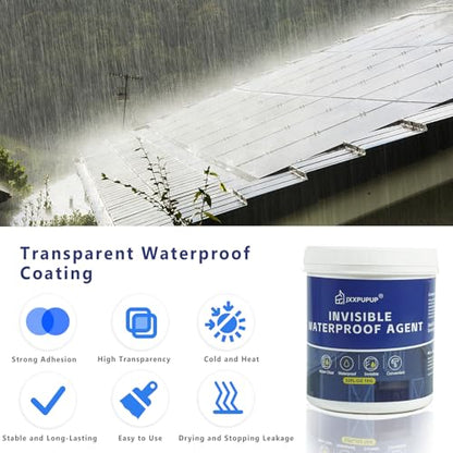Invisible Waterproof Sealant, Liquid Waterproof Agent Transparent Repairing Leak Water Proof Adhesive for Roof & Walls (1, Kilograms)