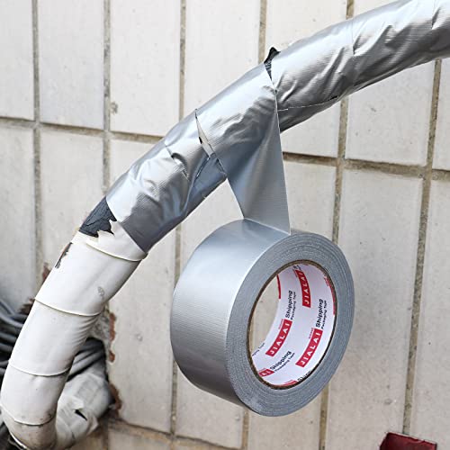 JIALAI HOME Wide Duct Tape 3 inch, Industrial Grade Silver (Gray) Tape 3 inches x 55 Yards (164 ft), 9 Mil Heavy-Duty, Waterproof, UV Resistant for Crafts & Home Improvement - color: Silver