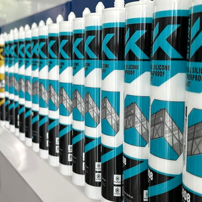 Silicone Caulk & Sealant Clear, Waterproof Silicone Sealant, Shrink & Crack Proof, Silicone Caulking for Kitchen, Bathroom, Interior & Exterior Use, 10.1 FL OZ/300ML