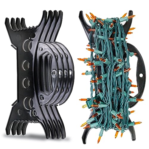 4Pack Christmas Light Storage Holder, All-Purpose Holiday Light Organizer, Black - size: 4PC