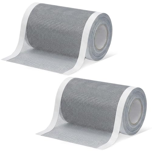 Strong Adhesive Screen Repair Tape, Window Screen Repair Kit, Fiberglass Mesh Screen Repair Kit for Window and Door, Self-Adhesive Patch for RV, Tent, Pool, Patio, Porch Netting (2 PCS, 5 IN*35 FT) - color: 2 PCS, size: 5 IN*35 FT
