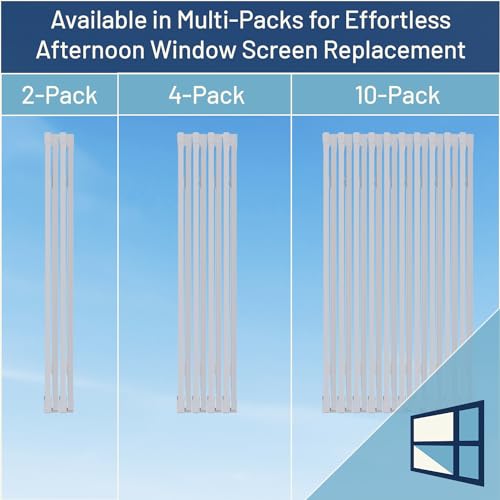 Adjustable & Expandable Window Screen with Slide Rite Technology 19" - 35" x 10" (10-Pack) Pre-Framed Window Screen - size: 19" - 35" x 10" (10-pack)