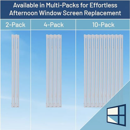Adjustable & Expandable Window Screen with Slide Rite Technology 19" - 35" x 10" (10-Pack) Pre-Framed Window Screen - size: 19" - 35" x 10" (10-pack)