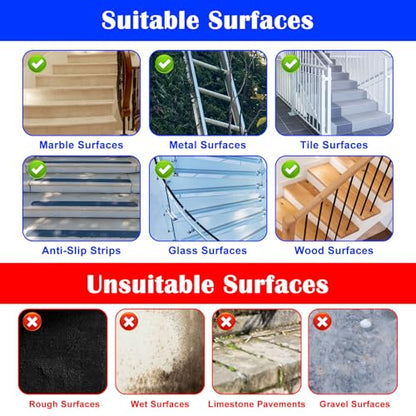 10 Inch x 16.5 Ft Anti Slip Traction Tape, Heavy Duty Grip Tape for Stairs, Non Skid Treads High Traction Non-Slip Safety Tape Roll for Indoor Outdoor, Waterproof, Weather Resistant (Black)