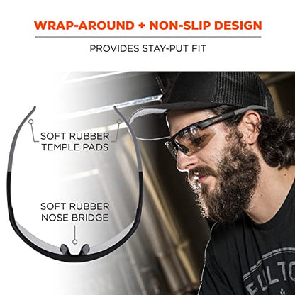 Ergodyne Skullerz SKOLL Anti Scratch Safety Glasses, Anti-Fog, ANSI z87.1 - color: In/Outdoor Lens